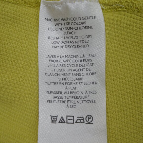 Maeve by Anthropologie Ribbed Textured Short Sleeve Tee Yellow Women’s Size L - Picture 6 of 6